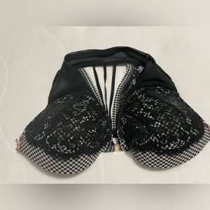 Cacique Seriously Sexy 40D boost plunge black and white bra